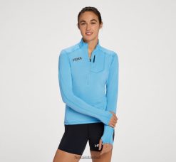 1/2 zip Hoka kadınlar 0ZZR8B319 sahte turuncu