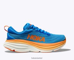 Bondi 8 Hoka erkekler 0ZZR8B614 kıyı gökyüzü/canlı turuncu