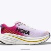 bondi x Hoka kadınlar 0ZZR8B55 blanc de blanc/pembe civanperçemi