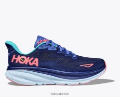 Clifton 9 Hoka kadınlar 0ZZR8B2 bellwether mavi/seramik